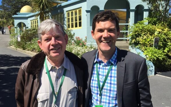 Newly elected Wellington Mayor, His Worship Justin Lester with Ambassador David Vogelsanger ©FDFA