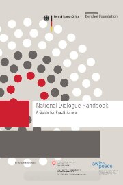 Die Titelseite des National Dialogue Handbook.