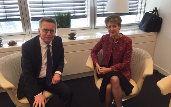 Madame Sommaruga a rencontré le ministre allemand de l'intérieur Thomas de Maizière